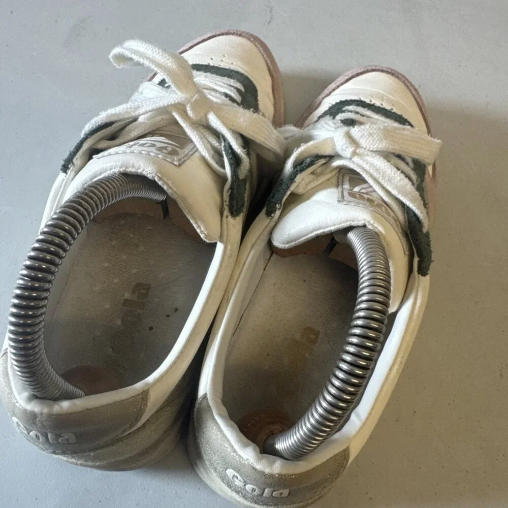 Gola Grandslam‎ Quadrant Laceup Sneakers Size 7 Pink Green Gold Athleisure